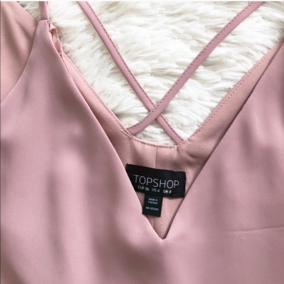 Topshop Pink Double Strap Tank Slip Dress - Picture 5 of 7